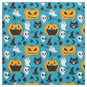 Cute Halloween Creatures Illustratie Stof