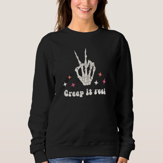 Cute Halloween Creep Real Sweatshirt (Voorkant)