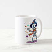 Cute halloween dancing skeleton mug koffiemok (Voorkant rechts)
