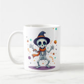 Cute halloween dancing skeleton mug koffiemok (Links)