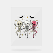 Cute Halloween Dancing Skeletons Acryl Bord (Voorkant)