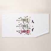 Cute Halloween Dancing Skeletons Badhanddoek (Badhanddoek)
