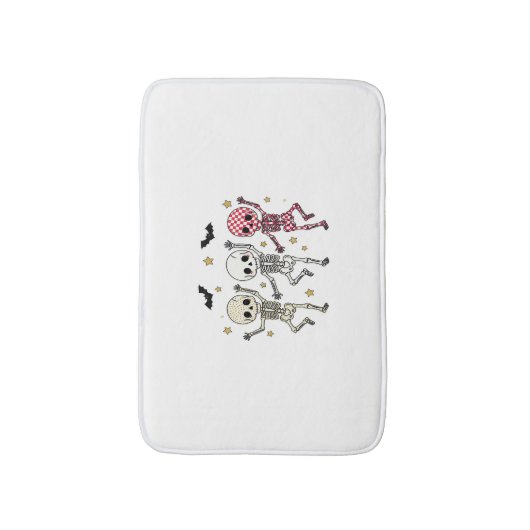 Cute Halloween Dancing Skeletons Badmat (Voorkant Verticaal)