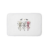 Cute Halloween Dancing Skeletons Badmat (Voorkant)
