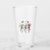 Cute Halloween Dancing Skeletons Glas (Voorkant)