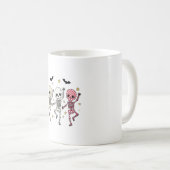 Cute Halloween Dancing Skeletons Koffiemok (Voorkant rechts)
