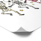 Cute Halloween Dancing Skeletons Poster (Hoek)
