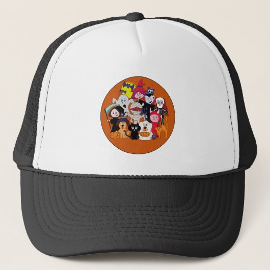 Cute Halloween design ideeën, grappig en cool cart Trucker Pet (Voorkant)