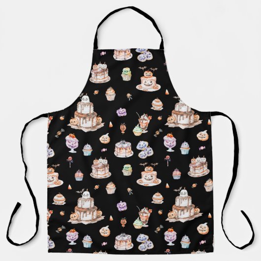 Cute Halloween Dessert Pattern Apron Schort (Voorkant)