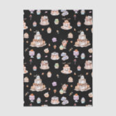 Cute Halloween Dessertpatroon Schort Tissuepapier (Voorkant)