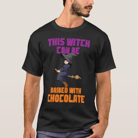 Cute Halloween Deze heks kan met Choco worden gepr T-shirt (Voorkant)