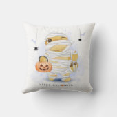 Cute Halloween Dinosaur uit de mond van Mummy Pump Kussen (Achterkant)