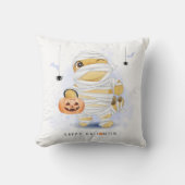 Cute Halloween Dinosaur uit de mond van Mummy Pump Kussen (Voorkant)