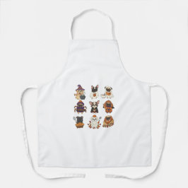 Cute Halloween Dog Cartoon Apron Schort