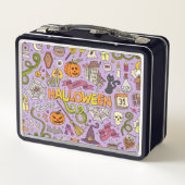 Cute Halloween Doodle Patroon (Achterkant)