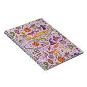Cute Halloween Doodle Pattern Notitieboek (Rechterzijde)
