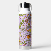 Cute Halloween Doodle Pattern Waterfles (Voorkant)