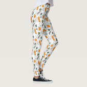 Cute Halloween Doodle Pompoen Spin Spider Geest Leggings (Rechts)