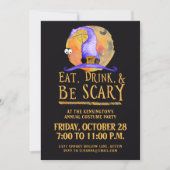 Cute Halloween Eat Drink be eng Costume Party Kaart (Voorkant)
