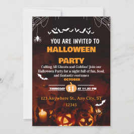 Cute Halloween-feest uitnodigingskaart Kaart