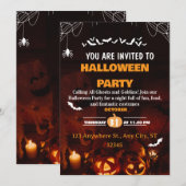 Cute Halloween-feest uitnodigingskaart Kaart (Voorkant / Achterkant)