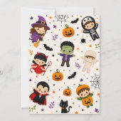 Cute Halloween-feestje uitnodiging voor kinderen (Achterkant)