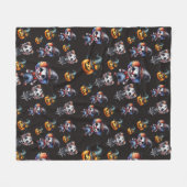 Cute Halloween Fleece Deken (Voorkant (Horizontaal))