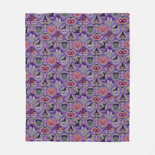 Cute Halloween Fleece Deken (Voorkant)