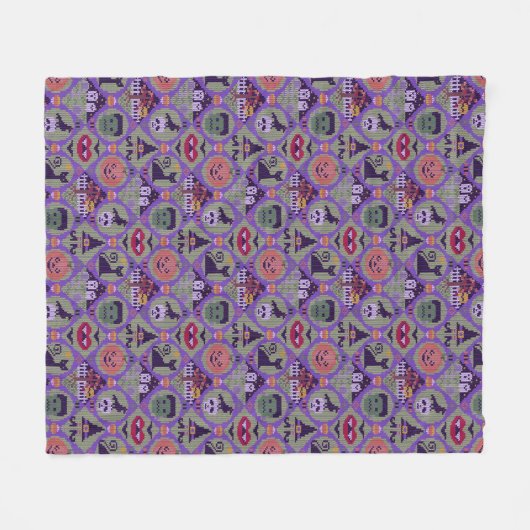 Cute Halloween Fleece Deken (Voorkant (Horizontaal))