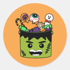 Cute Halloween Frankenstein Kinder Partij Ronde Sticker
