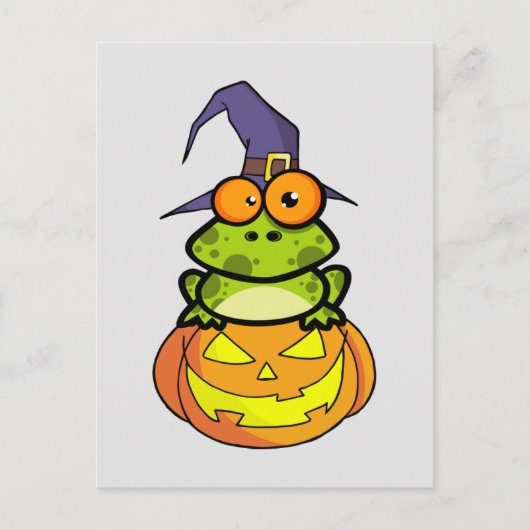 Cute Halloween Frog Briefkaart (Voorkant)