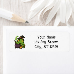 Cute Halloween Frog Etiket