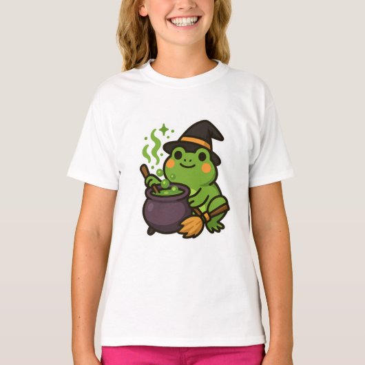 Cute Halloween Frog T-shirt (Voorkant)