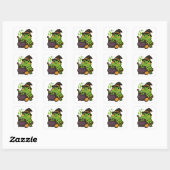 Cute Halloween Frog Vierkante Sticker (Vel)