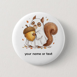 Cute Halloween Geest Eekhoorn Custom Favor Klassie Ronde Button 5,7 Cm