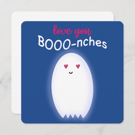 Cute Halloween geest Feestdagenkaart (Voorkant / Achterkant)