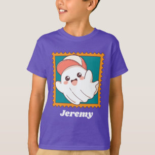 Cute Halloween Geest Honkbalpet Kinderen Naam T-shirt