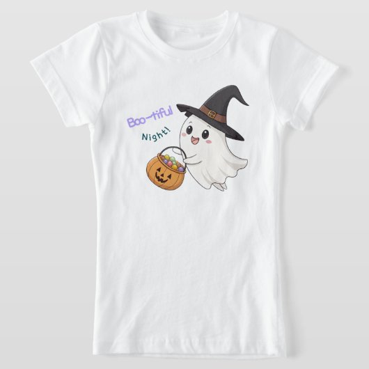 Cute Halloween Geest Kinderen T-Shirt (Laagn)