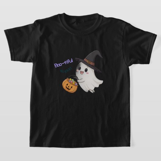 Cute Halloween Geest Kinderen T-Shirt (Laagn)