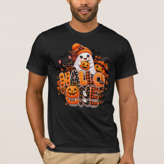 Cute Halloween Geest Pompoen Zwarte T-Shirt – Gelu