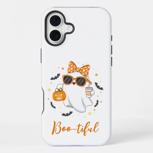 Cute Halloween Geest Pumpkin Spice Persoonlijk iPhone Hoesje (Achterkant)