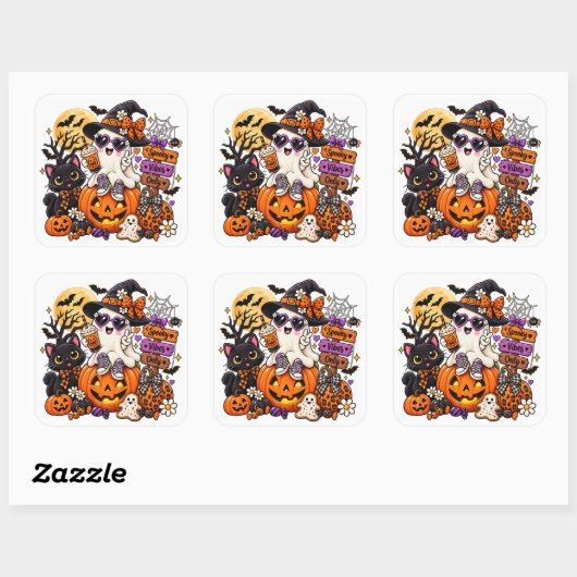 Cute Halloween Geest Sticker | Griezelige Sfeer (Vel)