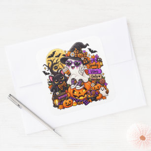 Cute Halloween Geest Sticker Griezelige Sfeer