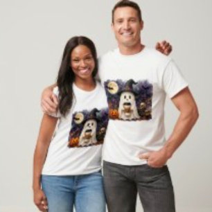 Cute Halloween Geest T-Shirt Spooky Pompoen & Ma