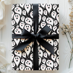 Cute Halloween Geesten Patroon Cadeaupapier