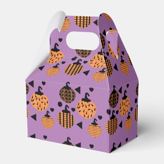 Cute Halloween Geometric Confetti Pomkins Bedankdoosjes (Achterkant)