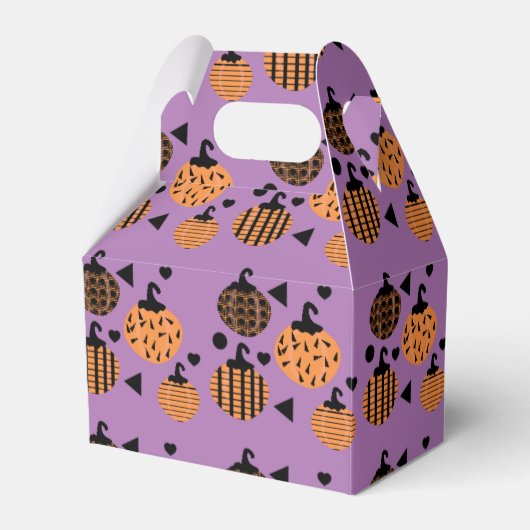 Cute Halloween Geometric Confetti Pomkins Bedankdoosjes (Voorkant Zijde)