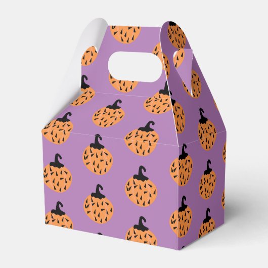 Cute Halloween Geometric Confetti Pumpkin Bedankdoosjes (Achterkant)