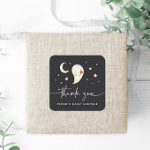 Cute Halloween Ghost Baby Shower Thank You Vierkante Sticker