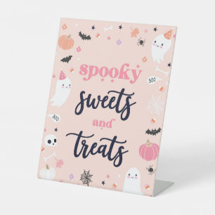 Cute Halloween Ghost Birthday Party Decorations Reclamebord Met Voetstuk